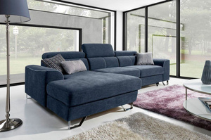 Nowoczesny narożnik ASTI z funkcją spania i pojemnikiem na pościel