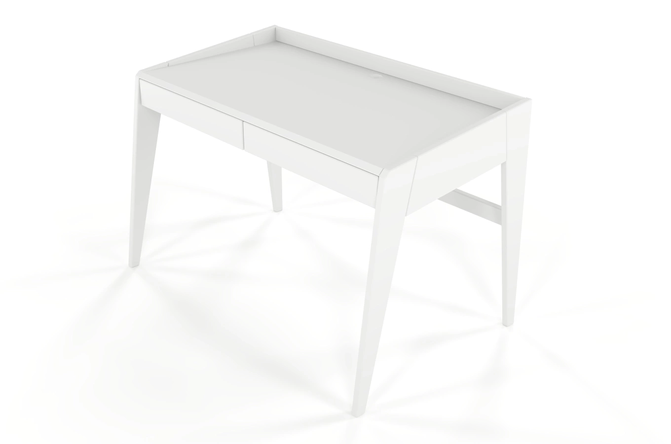 Drewniane biurko / toaletka z szufladami Visby LISA / kolor biały RAL / 125x70 cm