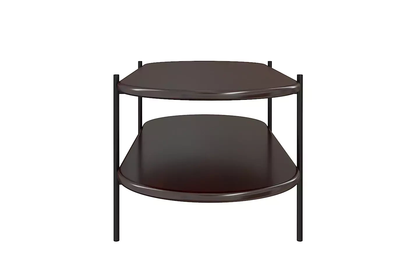 Stolik drewniany bukowy Skandica DOTA w kolorze palisander na metalowych nogach