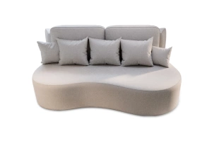 Nowoczesna sofa rozkładana VIVA z funkcją spania i pojemnikiem na pościel / szerokość 216 cm