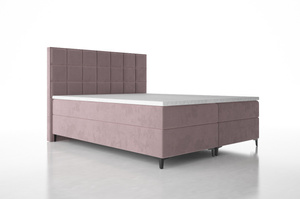 Tapicerowane łóżko kontynentalne TOKIO z zagłówkiem