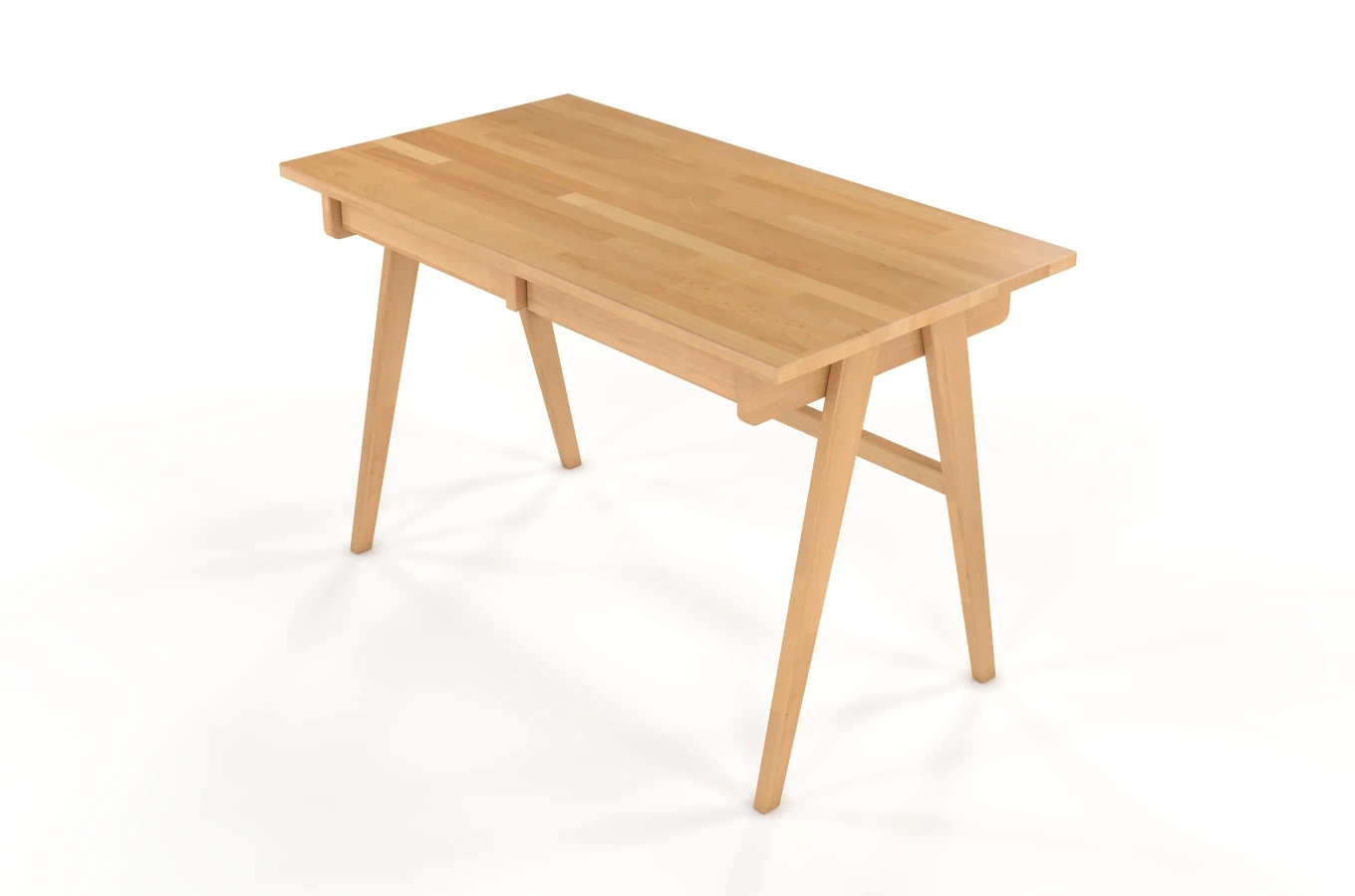 Drewniane bukowe biurko / toaletka z szufladami Visby EDDA / 120x65 cm