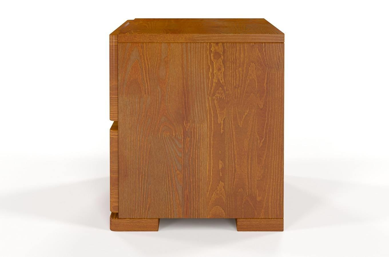 Drewniana szafka nocna sosnowa Visby Sandemo High 2S / kolor biały