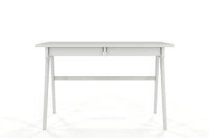 Drewniane biurko / toaletka z szufladami Visby EDDA / kolor szary mleczny / 120x65 cm