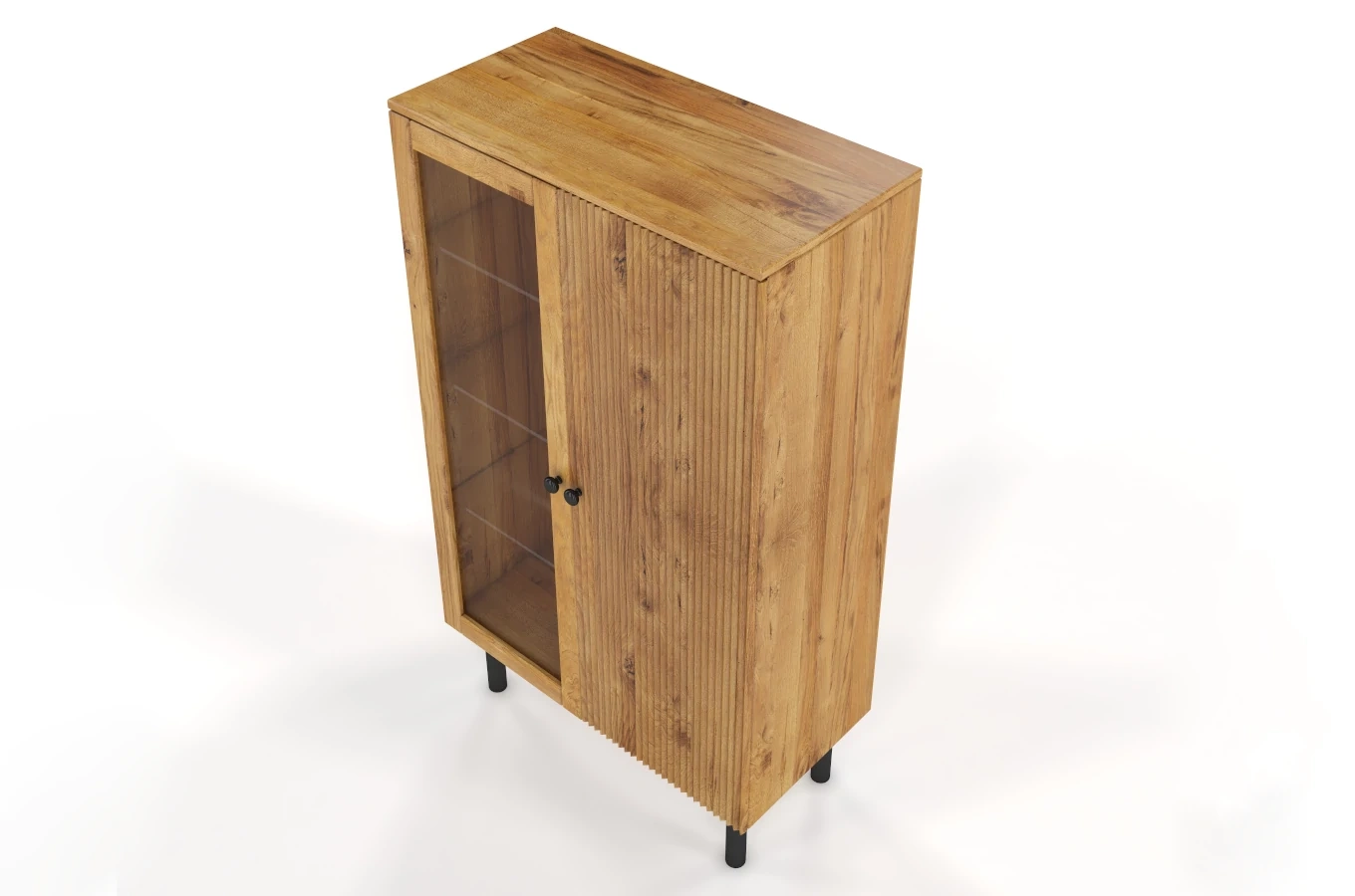 Witryna dębowa Visby NORVIK High / szer. 80 cm