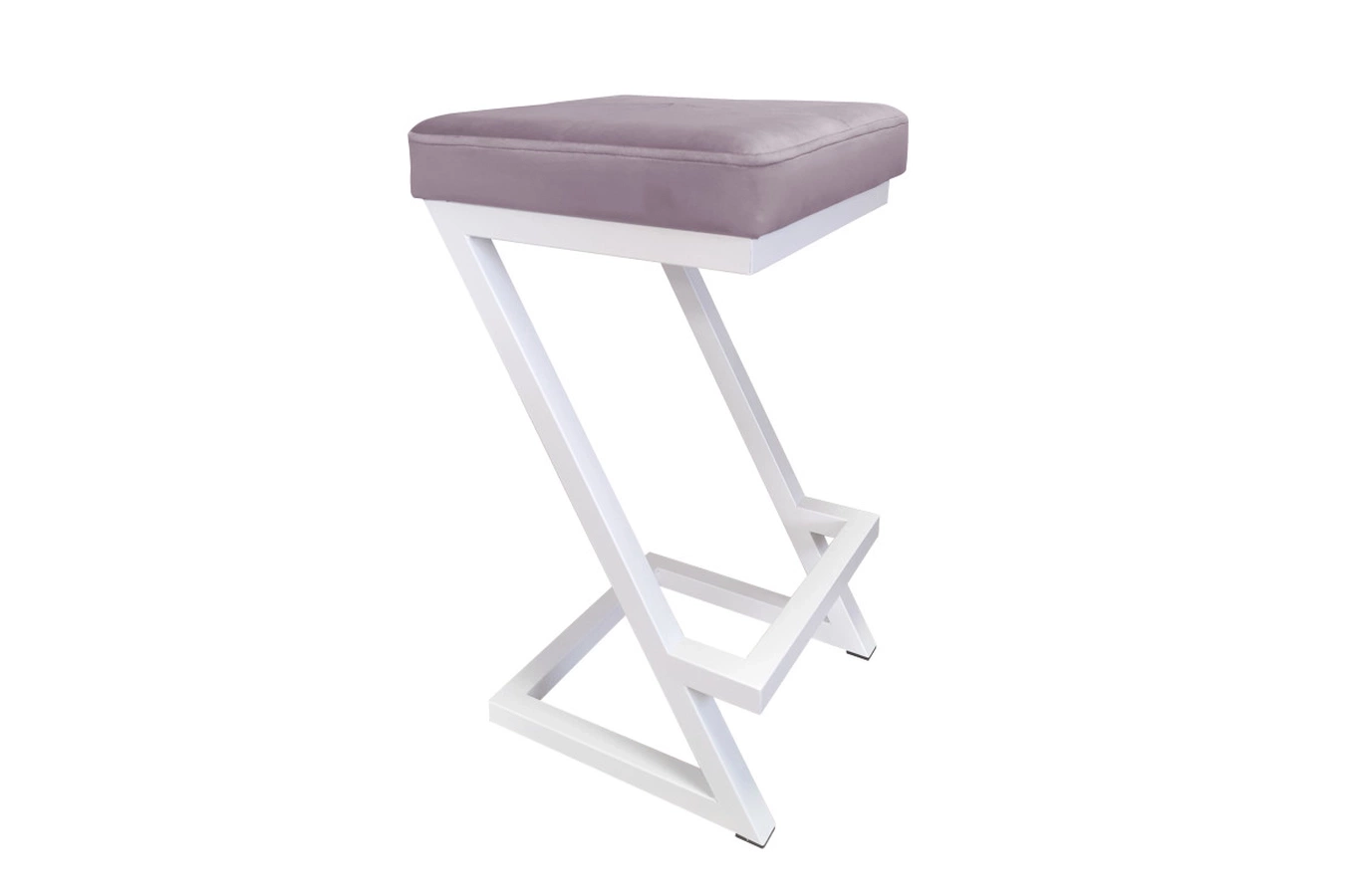 Tapicerowany hoker DIZI na metalowych nogach / kolor tkaniny + podstawy do wyboru!