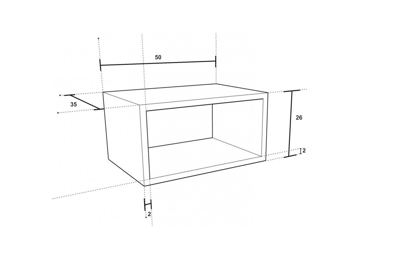 Drewniana szafka nocna KEMP / szer. 50 cm