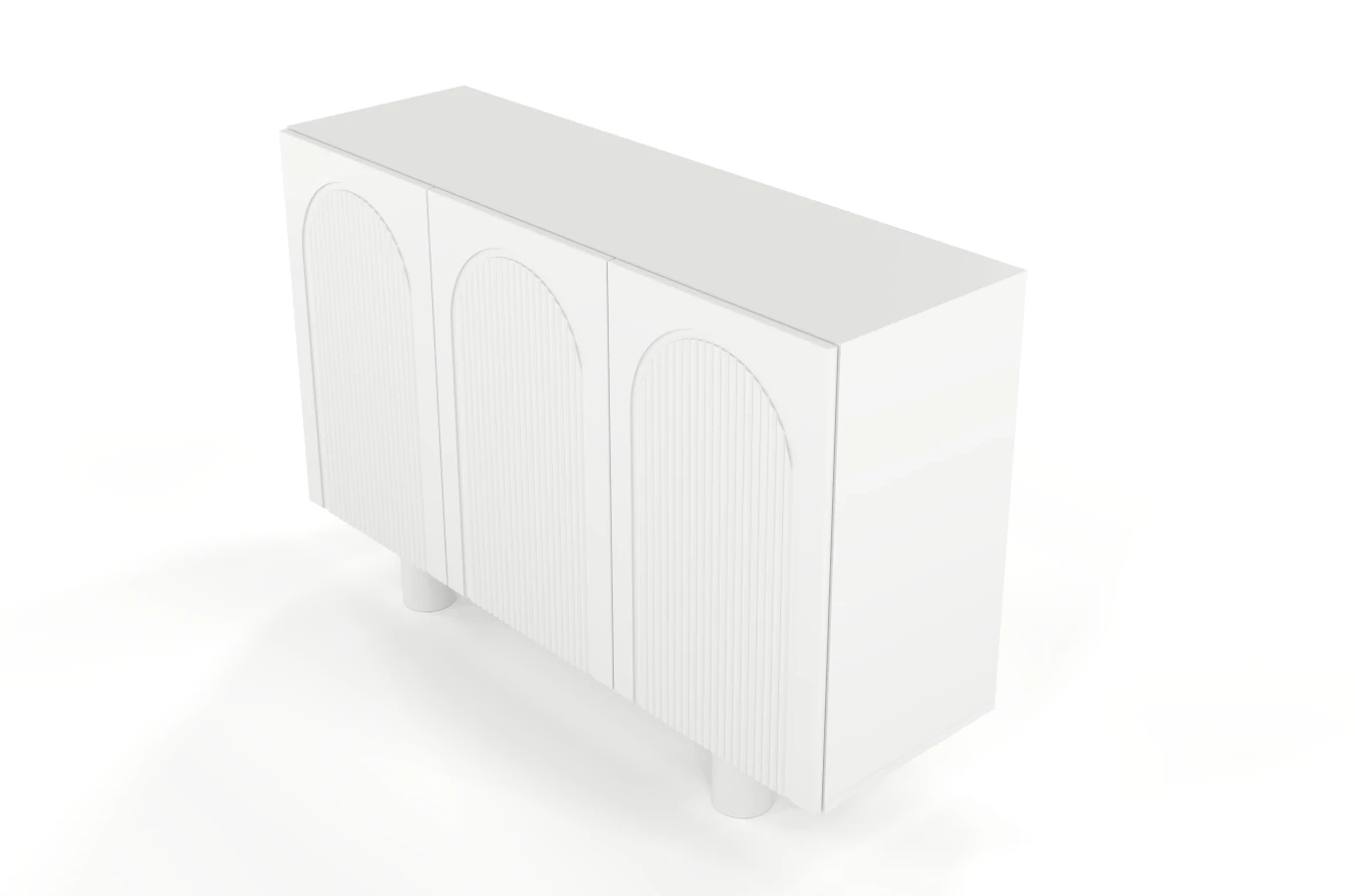 Biała komoda z łukami Skandica RITA / szer. 135 cm