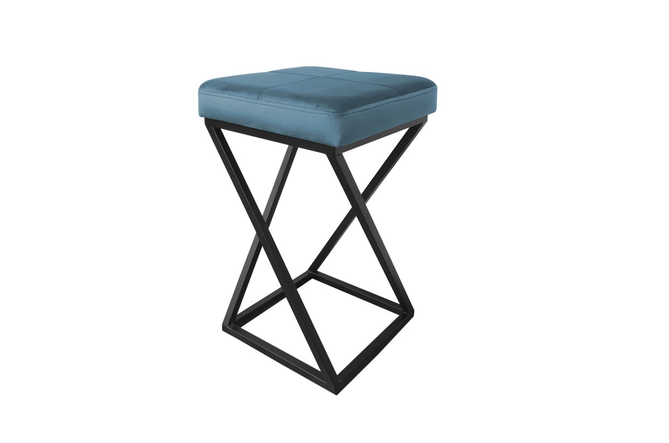 Tapicerowany hoker DIXI na metalowych nogach / kolor tkaniny + podstawy do wyboru!