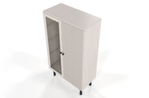 Witryna sosnowa Visby NORVIK High / kolor biały