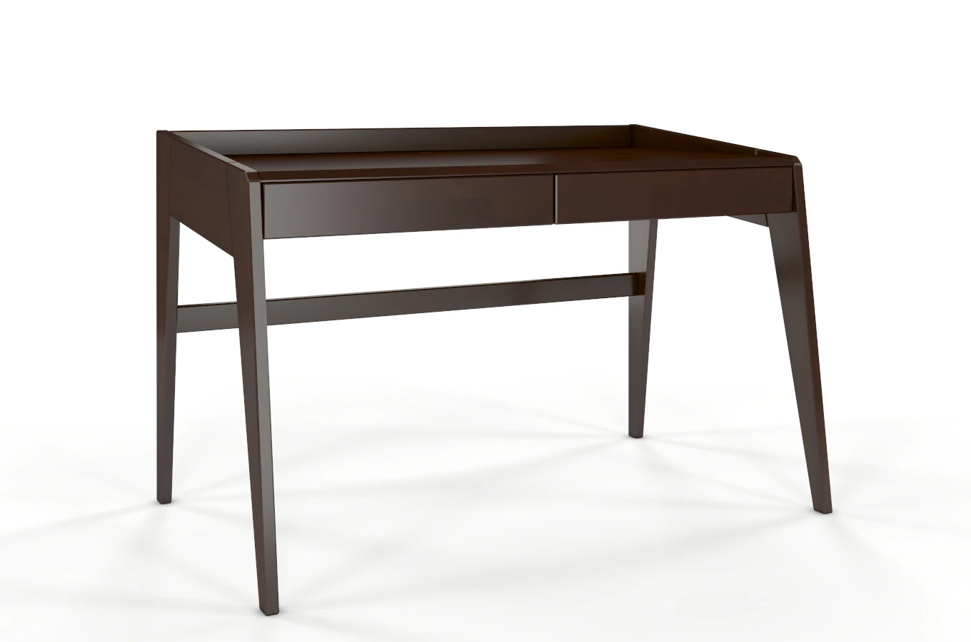 Drewniane bukowe biurko / toaletka z szufladami Visby LISA / kolor palisander