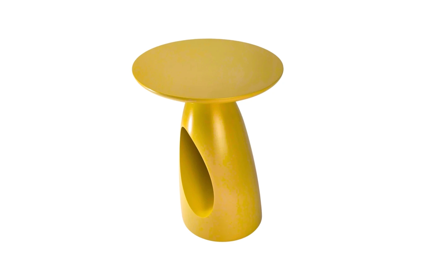 Stolik drewniany Kayani ISLAND różne kolory, wys. 40 cm / kolor żółty