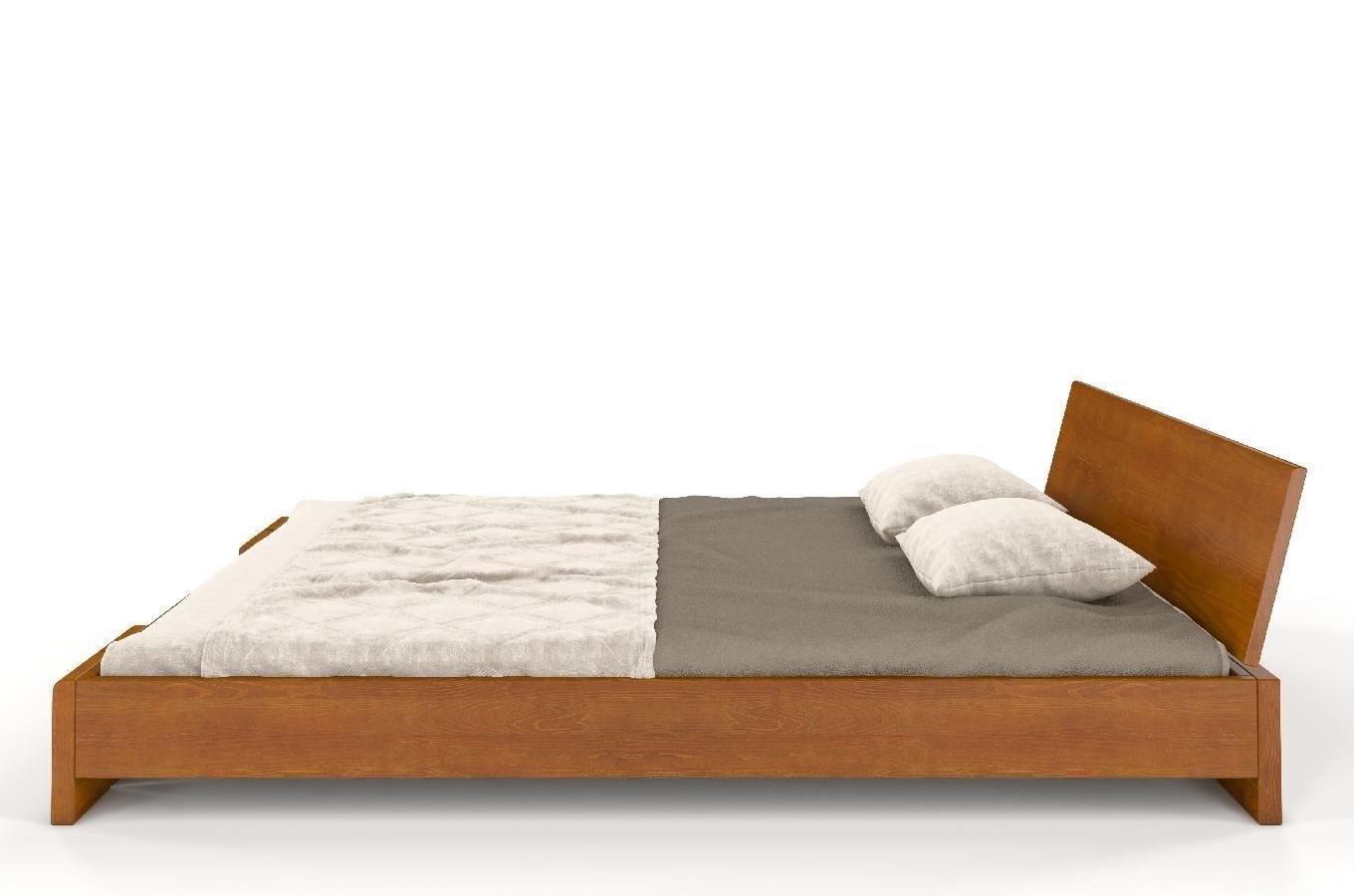 Wysyłka w 48h! Łóżko drewniane sosnowe Skandica VESTRE Niskie / 200x200 cm, kolor naturalny