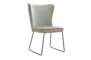 Nowoczesne krzesło tapicerowane PONTE U na metalowych nogach