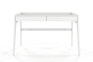 Drewniane biurko / toaletka z szufladami Visby LISA / kolor biały RAL / 125x70 cm