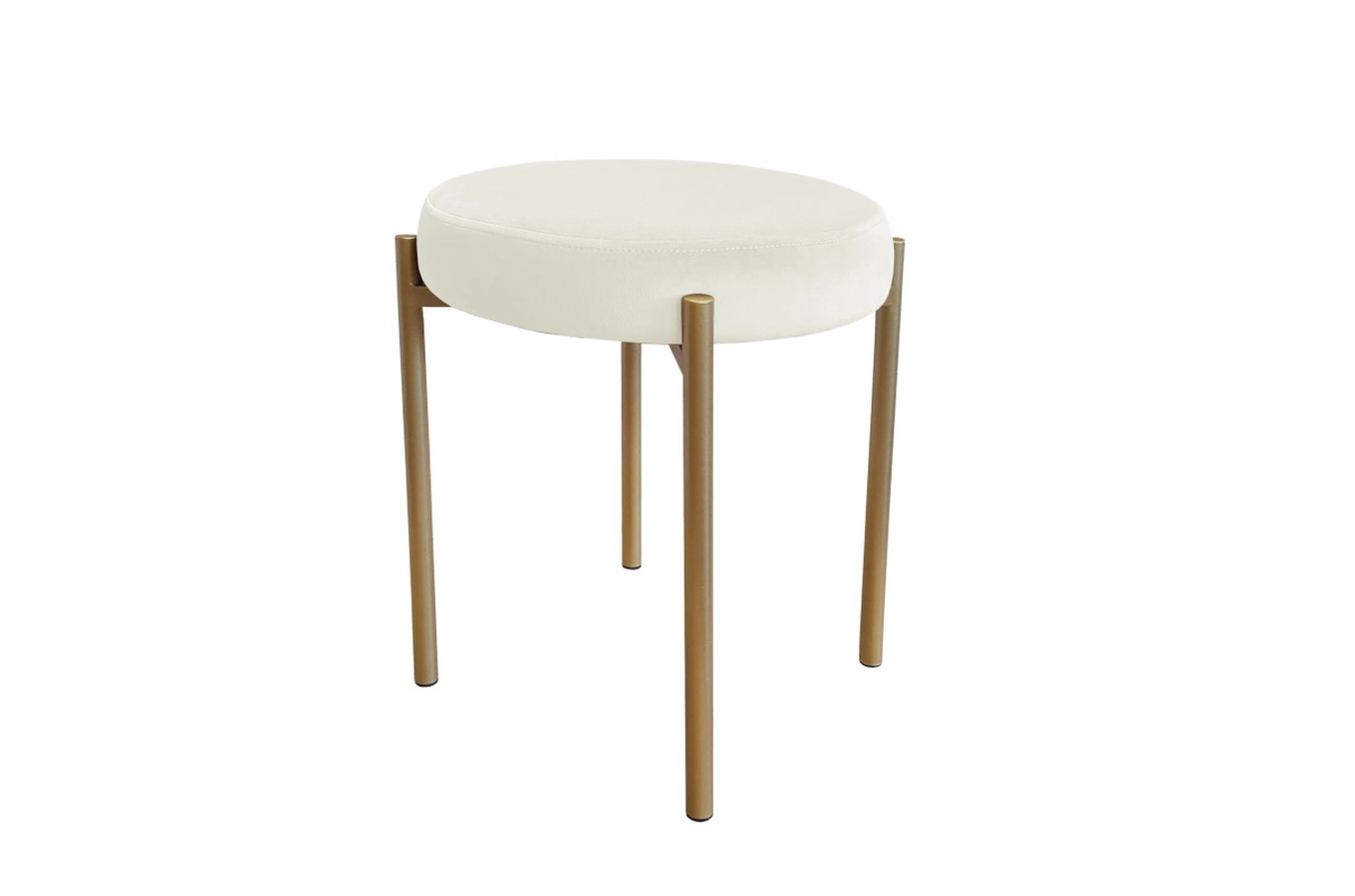 Tapicerowany taboret TERZO na metalowych nogach / kolor tkaniny + podstawy do wyboru!