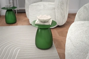 Stolik drewniany Kayani BAOBAB 34 różne kolory, wys. 34 cm / kolor groszkowa zieleń