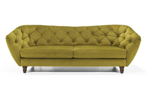 Elegancka sofa DOLORES z pikowanym oparciem / szerokość 240 cm