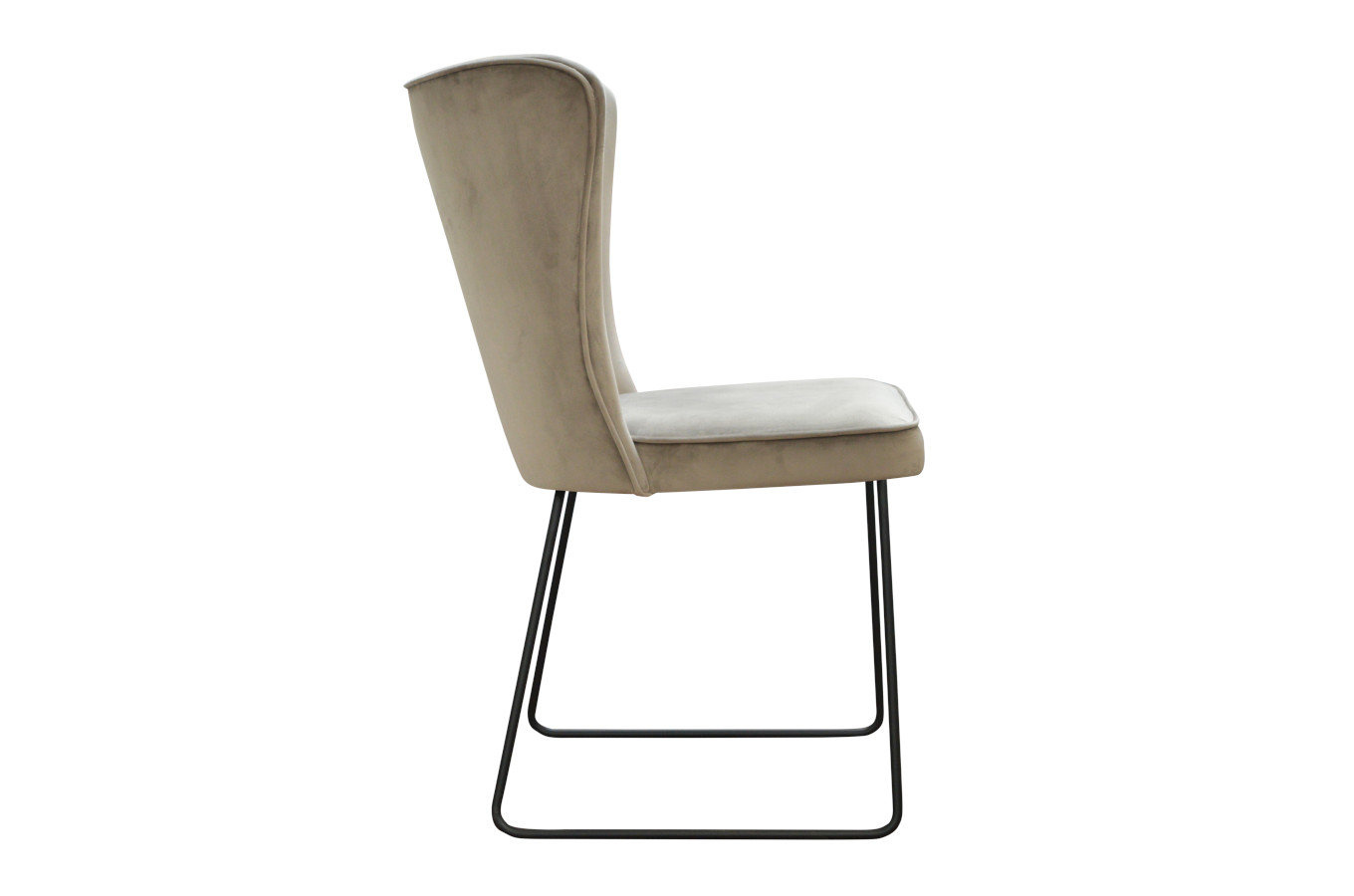 Nowoczesne krzesło tapicerowane PONTE U na metalowych nogach
