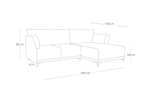 Nowoczesny narożnik MORGAN z funkcją spania i pojemnikiem na pościel