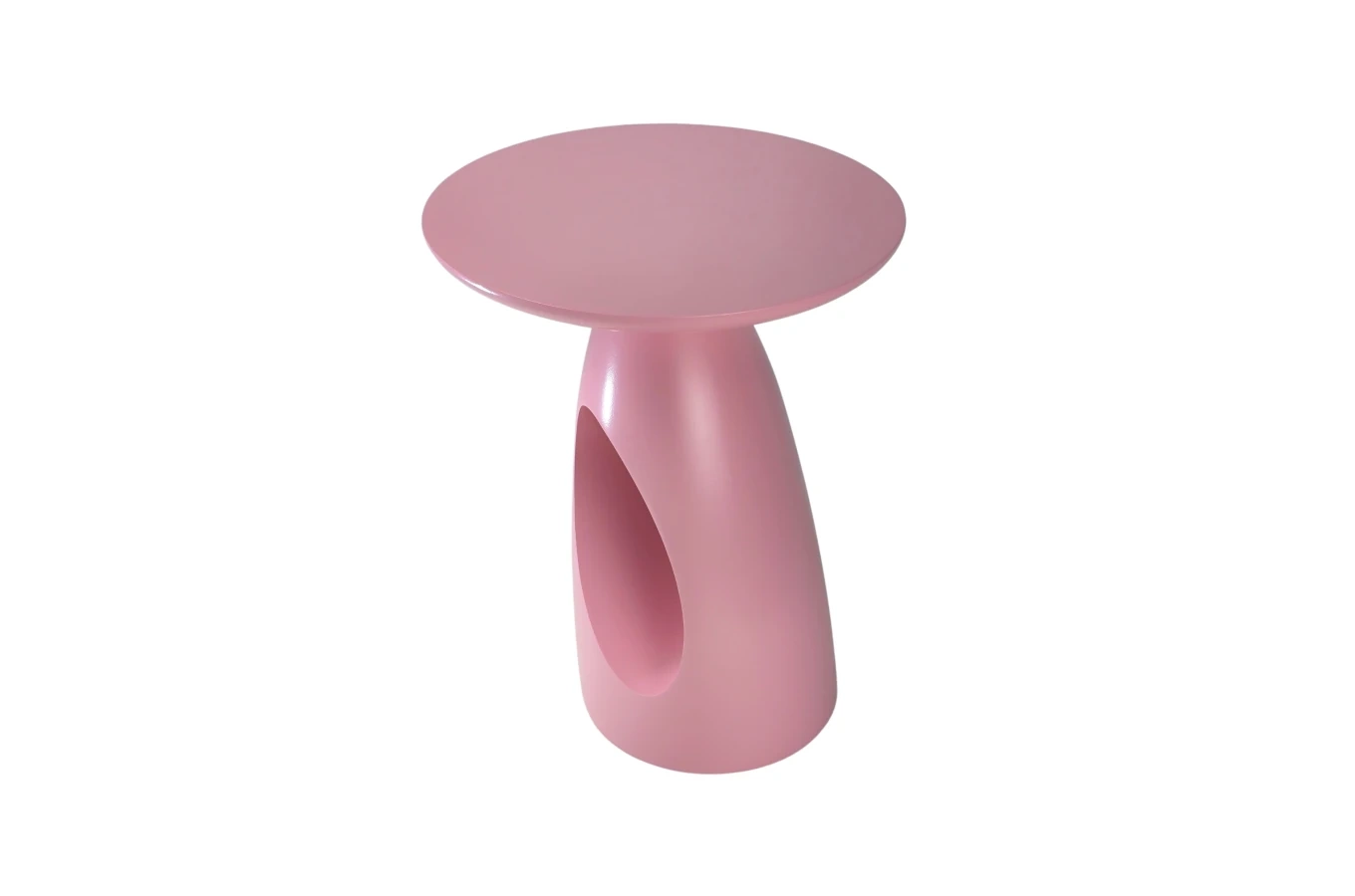 Stolik drewniany Kayani ISLAND różne kolory, wys. 40 cm / kolor pudrowy róż