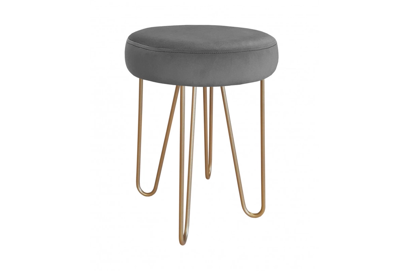 Tapicerowany taboret SECONDO na metalowych nogach / kolor tkaniny + podstawy do wyboru!