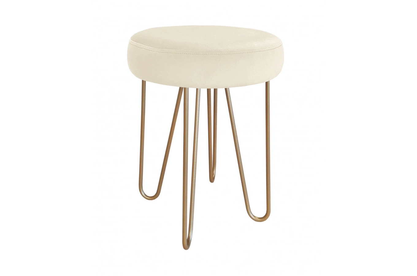 Tapicerowany taboret SECONDO na metalowych nogach / kolor tkaniny + podstawy do wyboru!