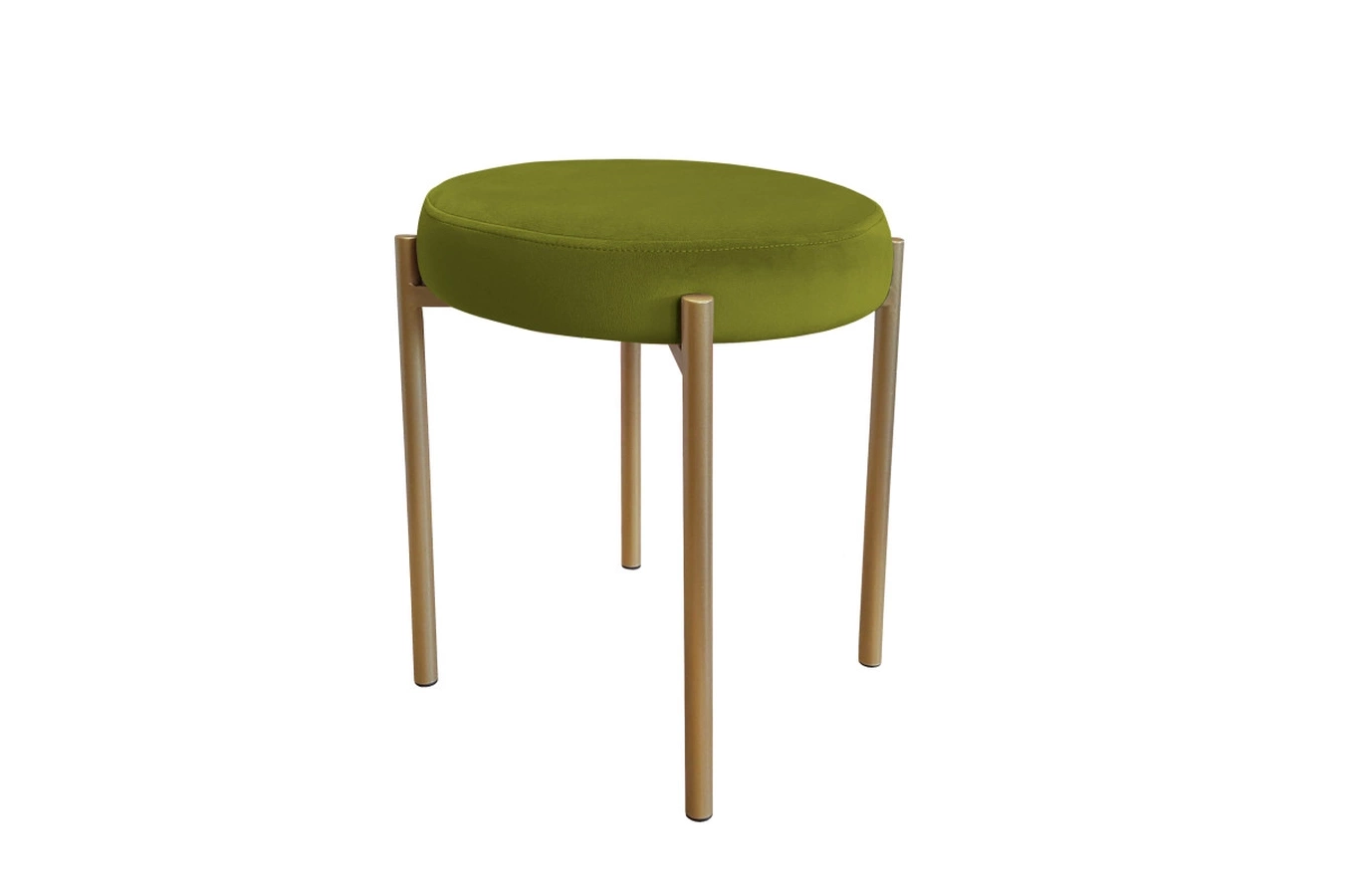 Tapicerowany taboret TERZO na metalowych nogach / kolor tkaniny + podstawy do wyboru!