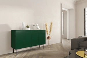 Zielona nowoczesna komoda Dancan MIRKA / szer. 130 cm