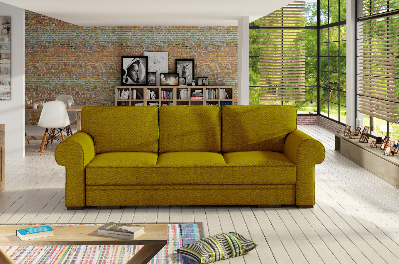 Elegancka rozkładana sofa CHESTER z pojemnikiem na pościel