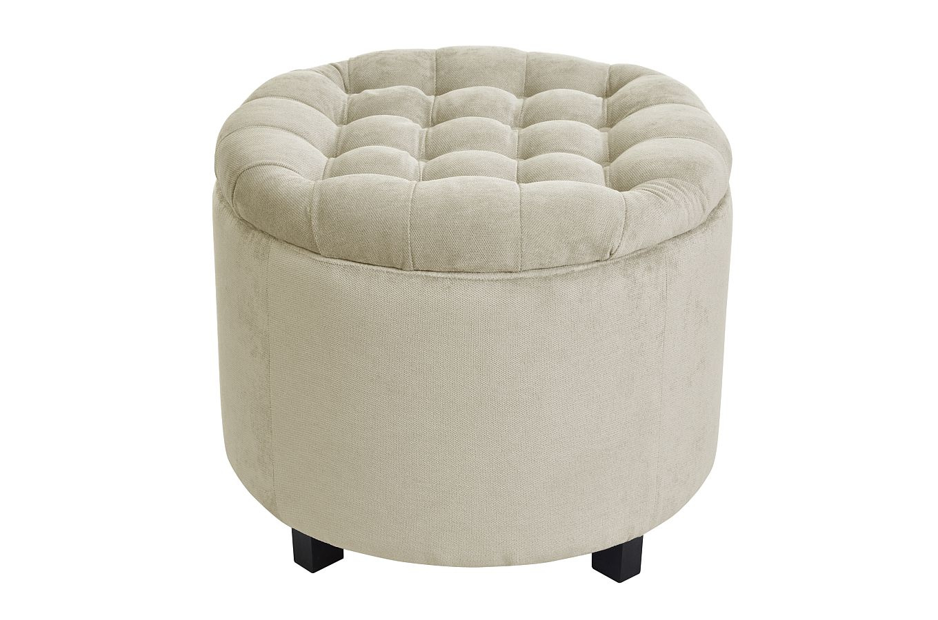 Tapicerowany puf ze schowkiem POMPADOUR i zdejmowanym siedziskiem