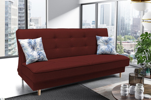 Elegancka sofa IZA w skandynawskim stylu, z funkcją spania i pojemnikiem na pościel