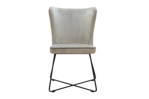 Nowoczesne krzesło tapicerowane PONTE X na metalowych nogach