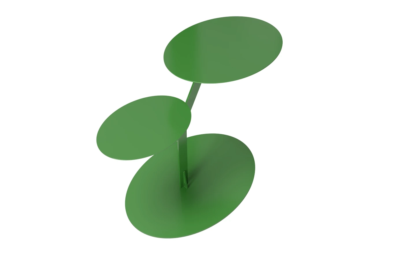 Metalowy stolik pomocniczy do salonu Kayani IROKO / kolor groszkowa zieleń