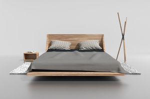 Drewniane łóżko do sypialni RUSS