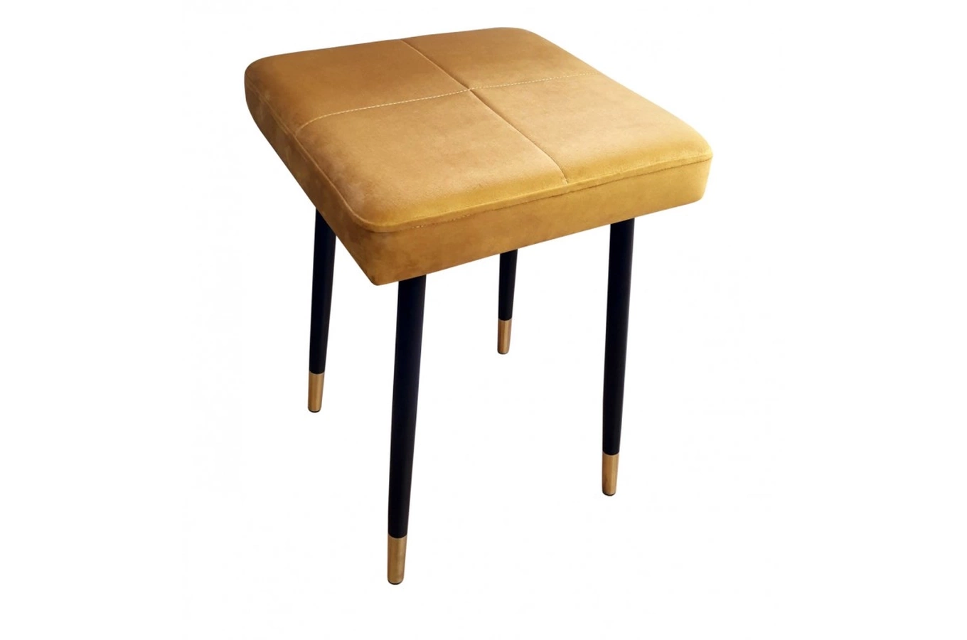 Tapicerowany taboret QUINTO na metalowych nogach / kolor tkaniny + podstawy do wyboru!