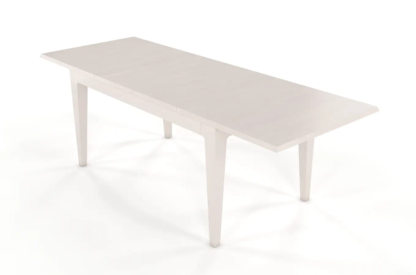 Stół drewniany bukowy rozkładany Visby CORTENA 140-220 cm / biały