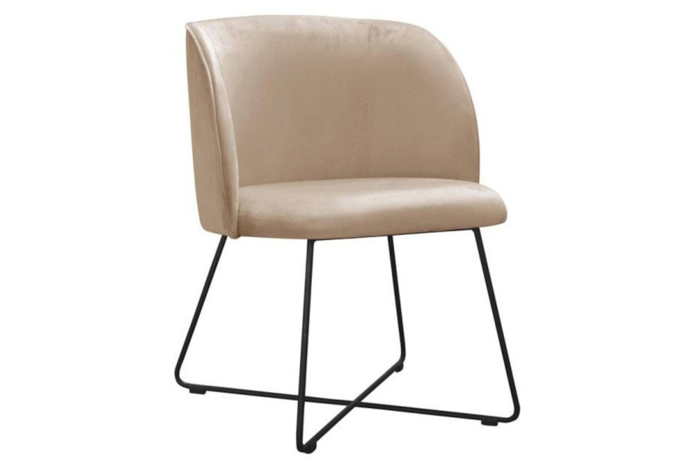 Nowoczesne krzesło tapicerowane INGE X na metalowych nogach