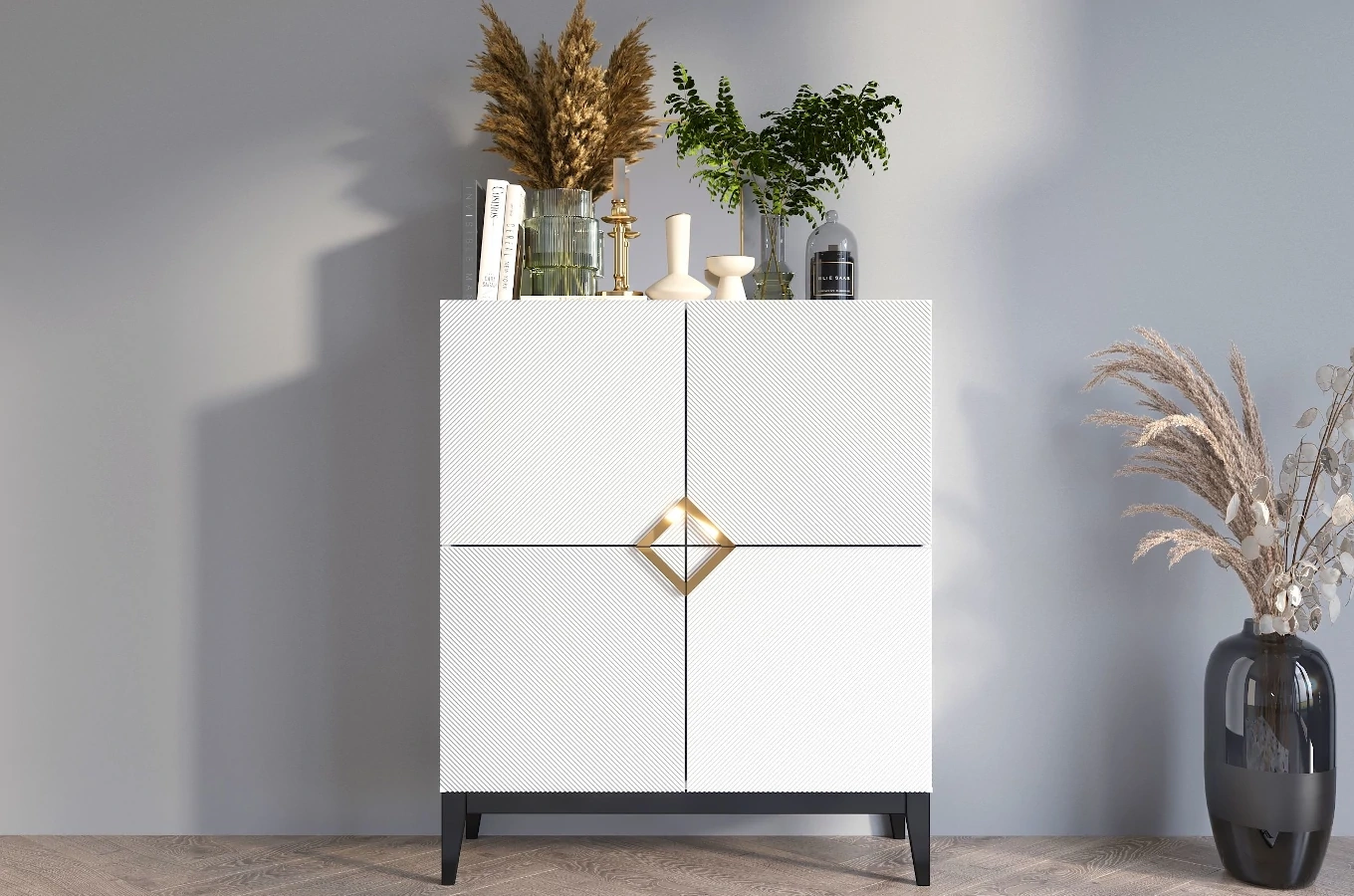 Złoty uchwyt skośny DEMI / komplet