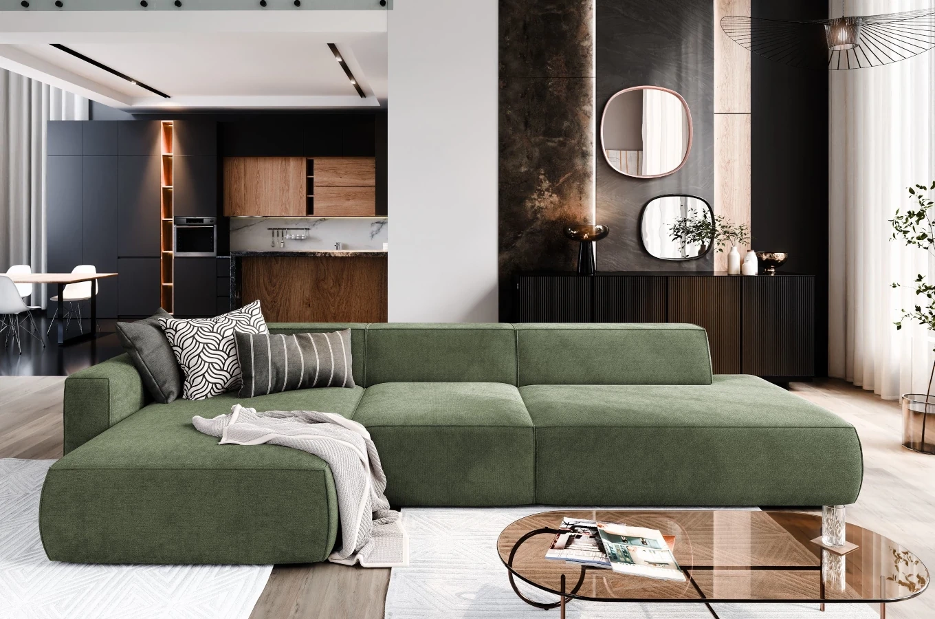 Nowoczesny narożnik modułowy MINKY 3