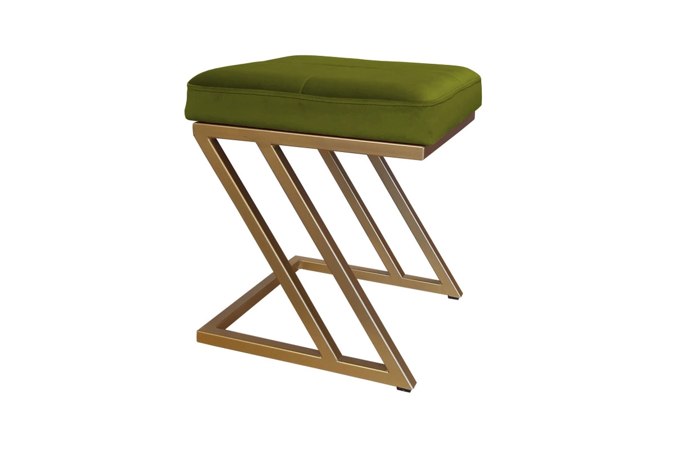 Tapicerowany puf DIZI na metalowych nogach / kolor tkaniny + podstawy do wyboru!