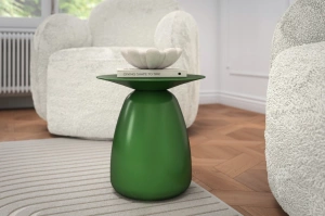 Stolik drewniany Kayani BAOBAB 34 różne kolory, wys. 34 cm / kolor groszkowa zieleń