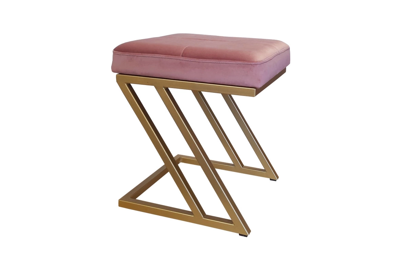 Tapicerowany puf DIZI na metalowych nogach / kolor tkaniny + podstawy do wyboru!