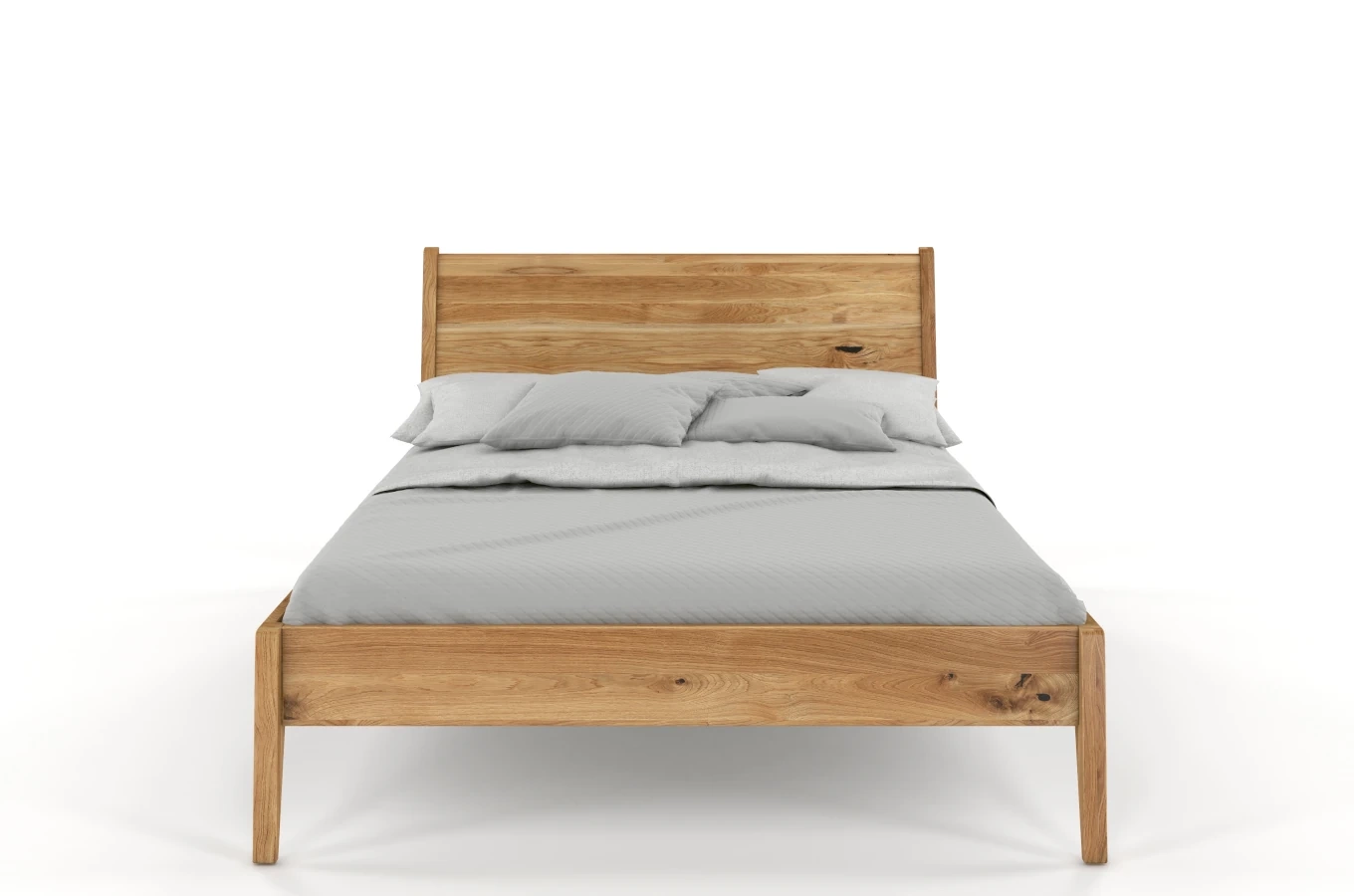 Łóżko drewniane dębowe Visby RADOM / 180x200 cm, lakier naturalny