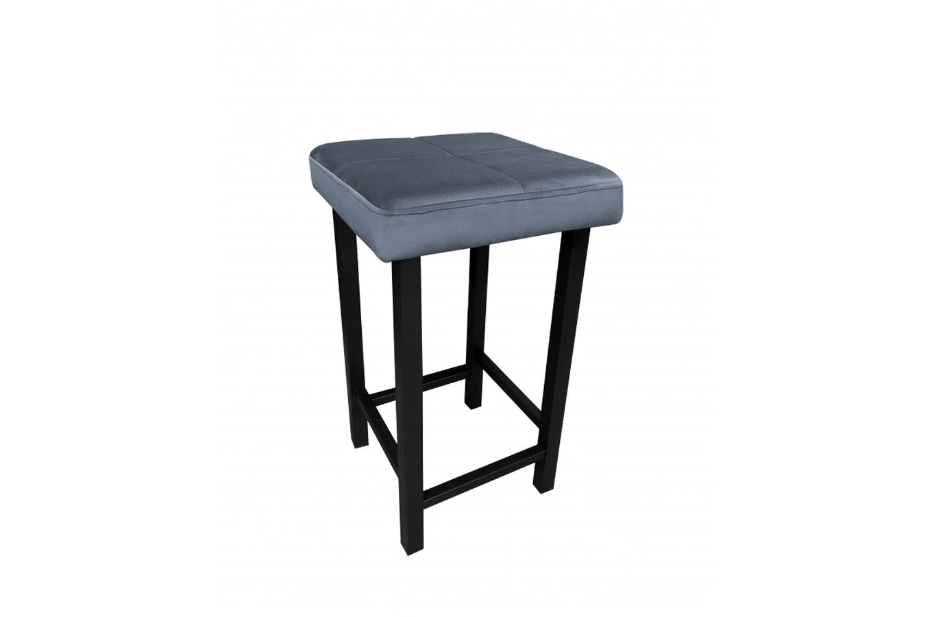 Tapicerowany taboret QUARTO na metalowych nogach / kolor tkaniny + wysokość do wyboru!