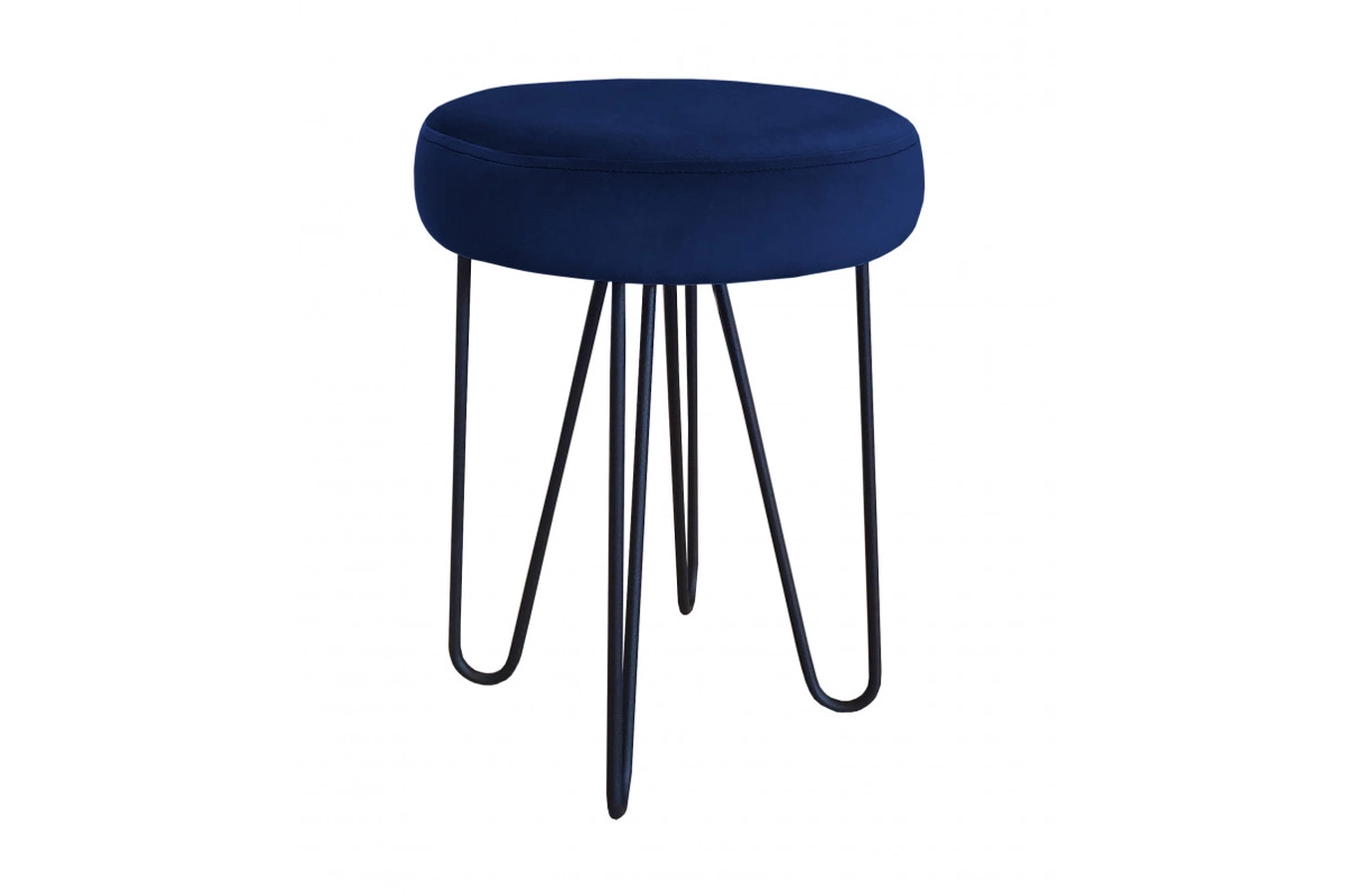 Tapicerowany taboret SECONDO na metalowych nogach / kolor tkaniny + podstawy do wyboru!