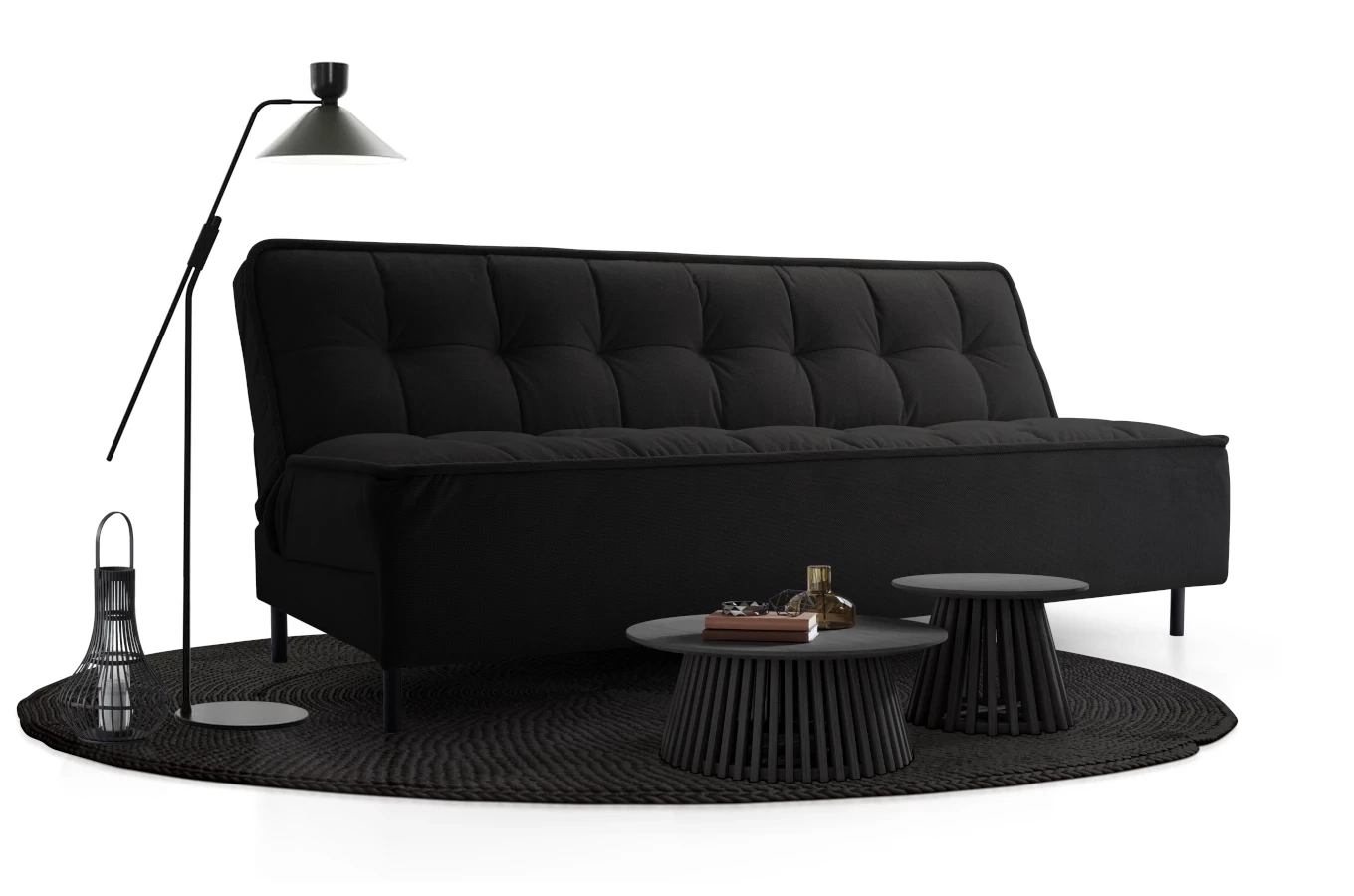 Nowoczesna rozkładana sofa LUIZA z pojemnikiem na pościel