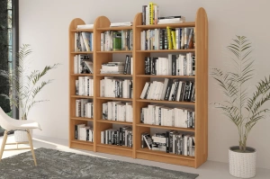 Regał drewniany bukowy Visby KLIPPEN / szerokość 60 cm, kolor biały