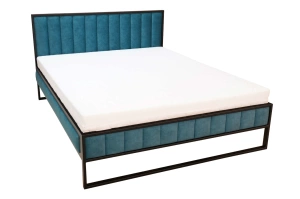 Tapicerowane łóżko z metalową ramą 500 w stylu loft