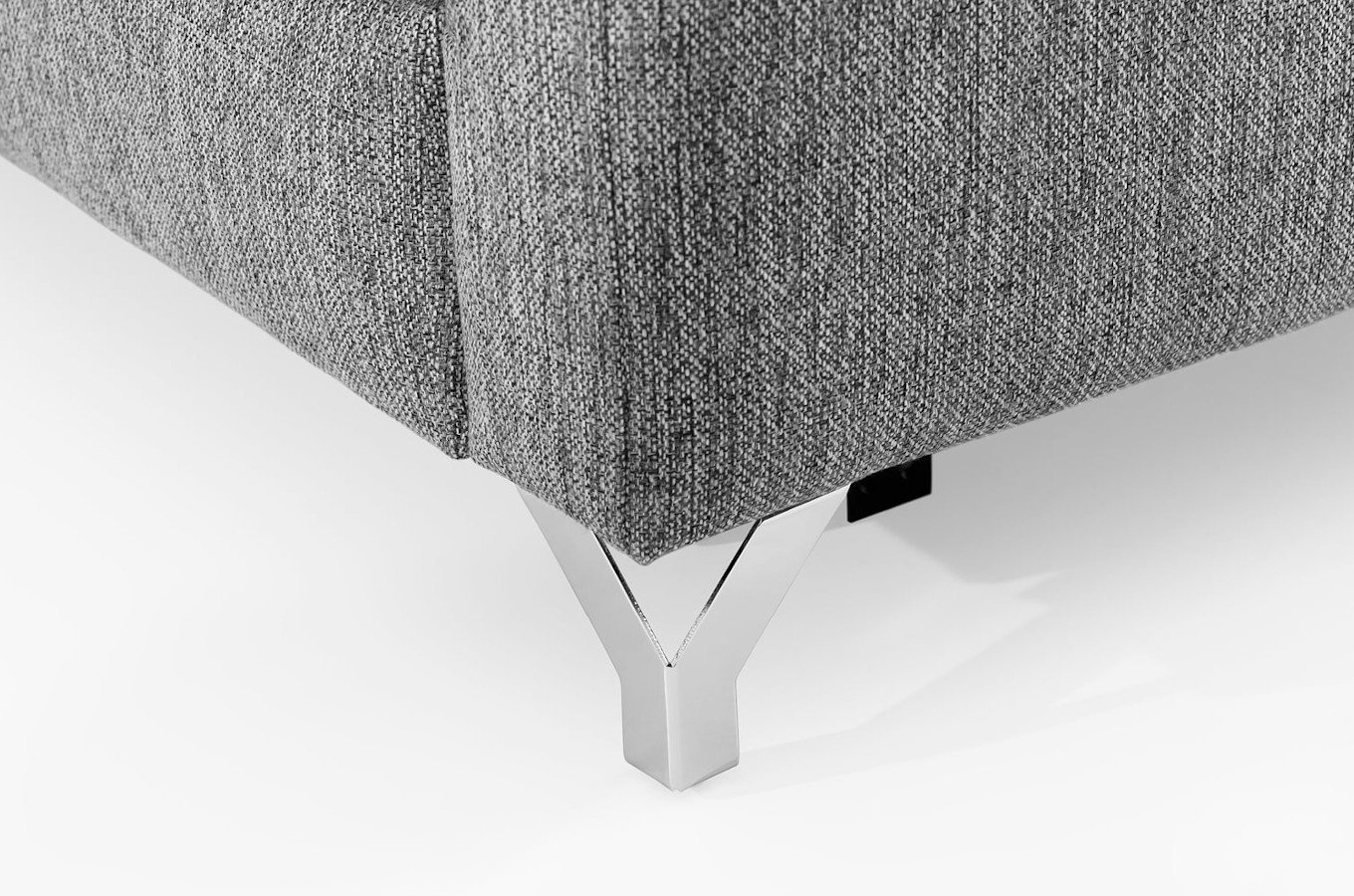 Elegancki tapicerowany narożnik FURLO z funkcją spania i pojemnikiem na pościel